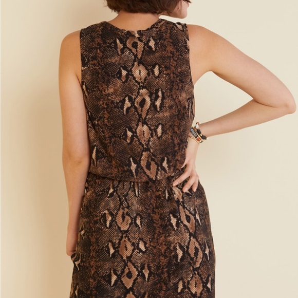 SUNDAY IN BROOKLYN Snake Knit Tank Dress | Brown | Large - Picture 2 of 12